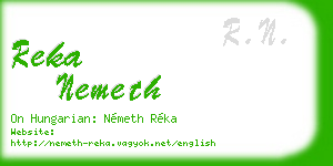 reka nemeth business card