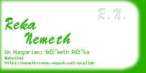 reka nemeth business card